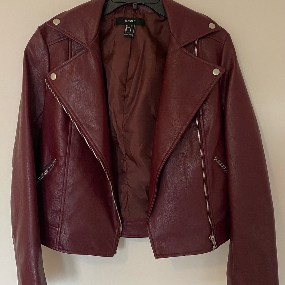 Forever 21 faux leather motorcycle jacket